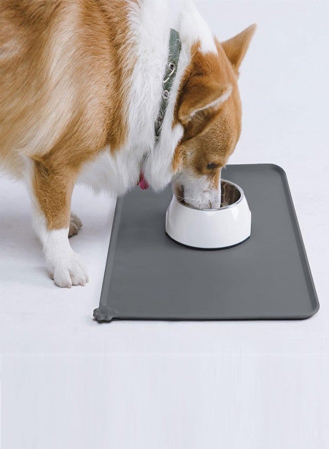 JAPTI Waterproof Pet Feeding Bowl Place Mats, Anti Slip Silicone Food Mats for Dog cat 19 * 12 Inch (1pcs/Multi Color) - Image 2